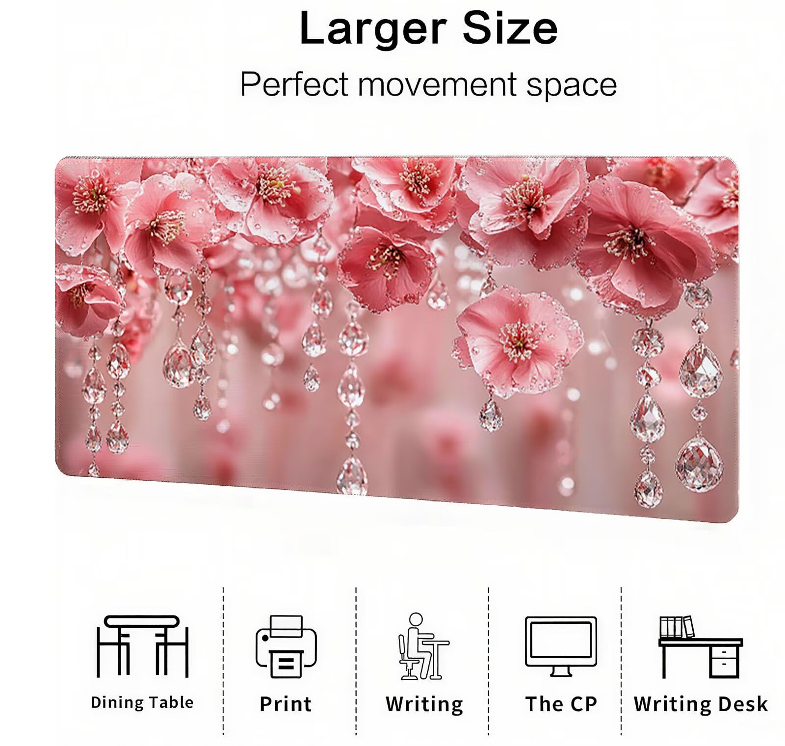 Podkładka pod mysz XXL 1400x600 mm różowa podkładka pod mysz dla graczy duża podkładka pod mysz biurową akcesoria fabryczne z antypoślizgową podstawą wodoodporna podkładka pod mysz podkład, do nauki