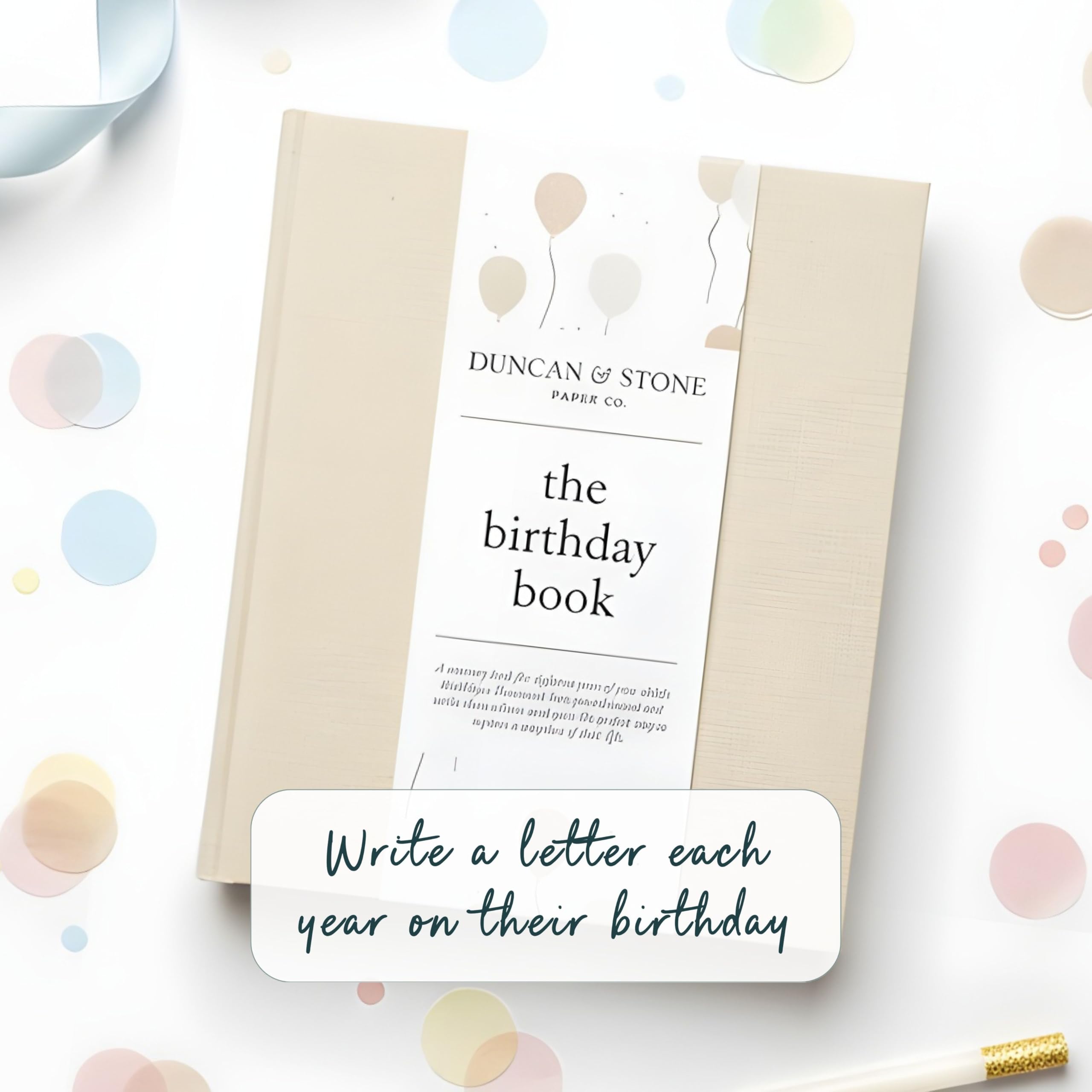 Duncan & Stone Baby-Erinnerungsbuch und Fotoalbum | Baby-Geschenk für neue Mutter | Meilenstein-Scrapbook für neue Mutter | Erstjahrstagebuch für Neugeborene (Goldstaub) (80 Seiten)