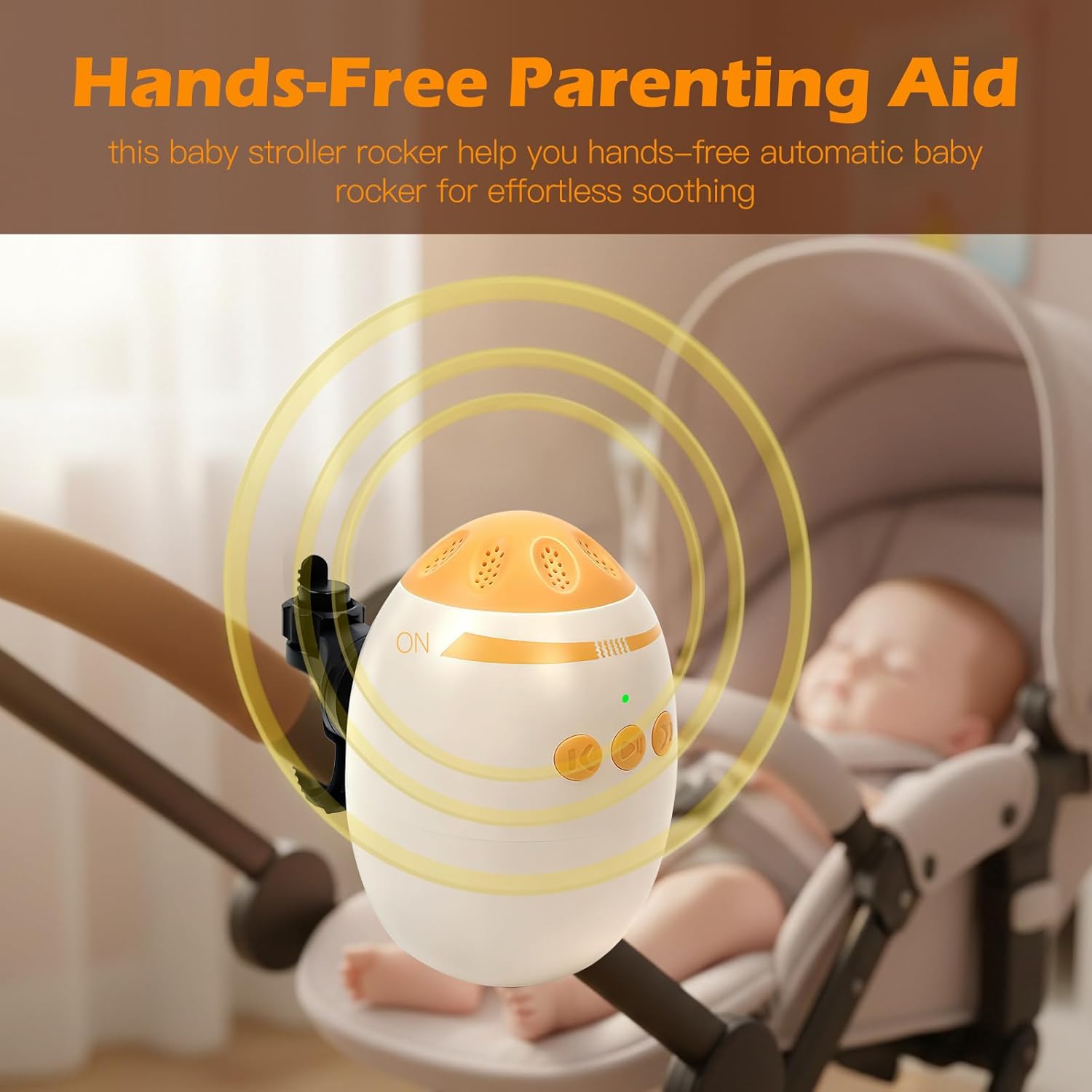 Baby Stroller Rocker, Hands-Free Bassinet Rocker Device with Vibrating Baby Sleep Soothe for Universal Strollers and Cribs