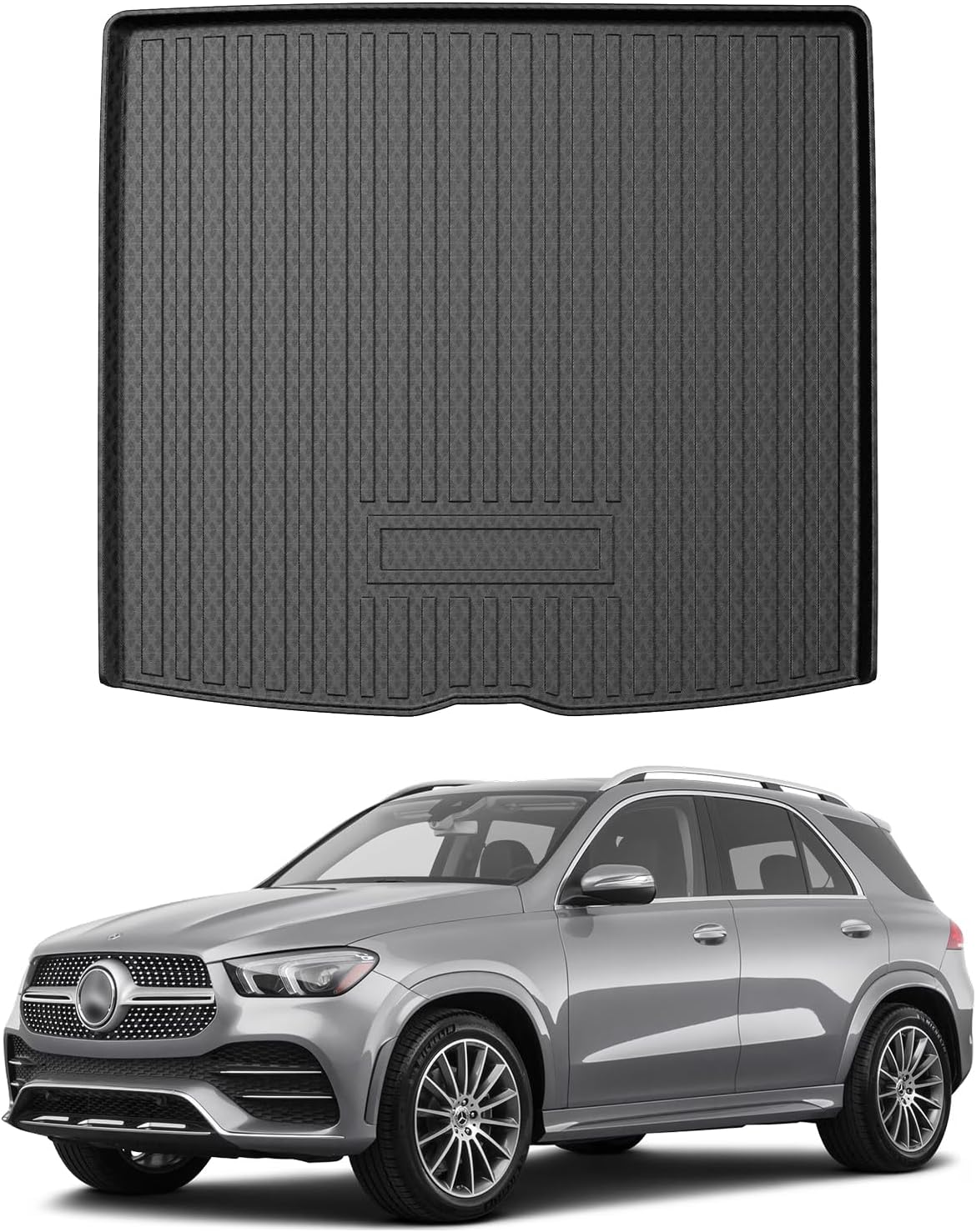 Mixsuper Custom Fit Cargo Liner for Mercedes-Benz GLE Class 2020-2026, All Weather Cargo Mat for Mercedes Benz GLE SUV 5 Passenger, Trunk Mat Anti-Slip Rear Trunk Liner Black