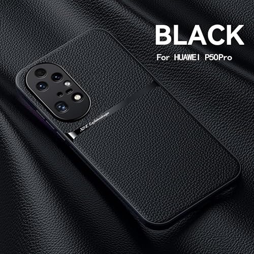 Miniatura 15 de Silklike Funda Para Huawei P50 Pro - Cubierta De Parachoques Placa De Metal Incorporada Para Huawei P50 Pro - Azul