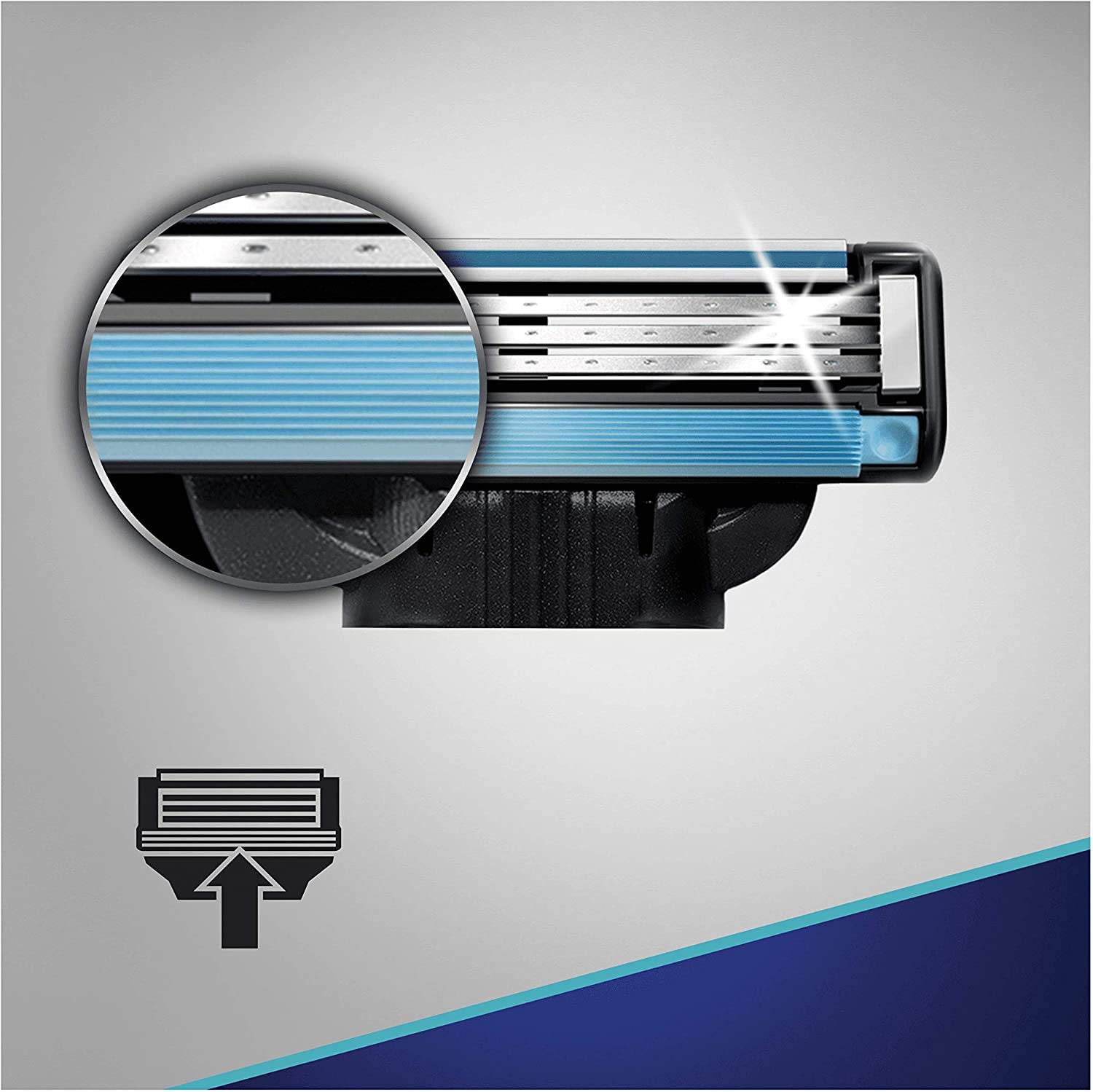 Gillette Mach3 Cuchillas de Afeitar Hombre, Paquete de 16 Cuchillas de Recambio