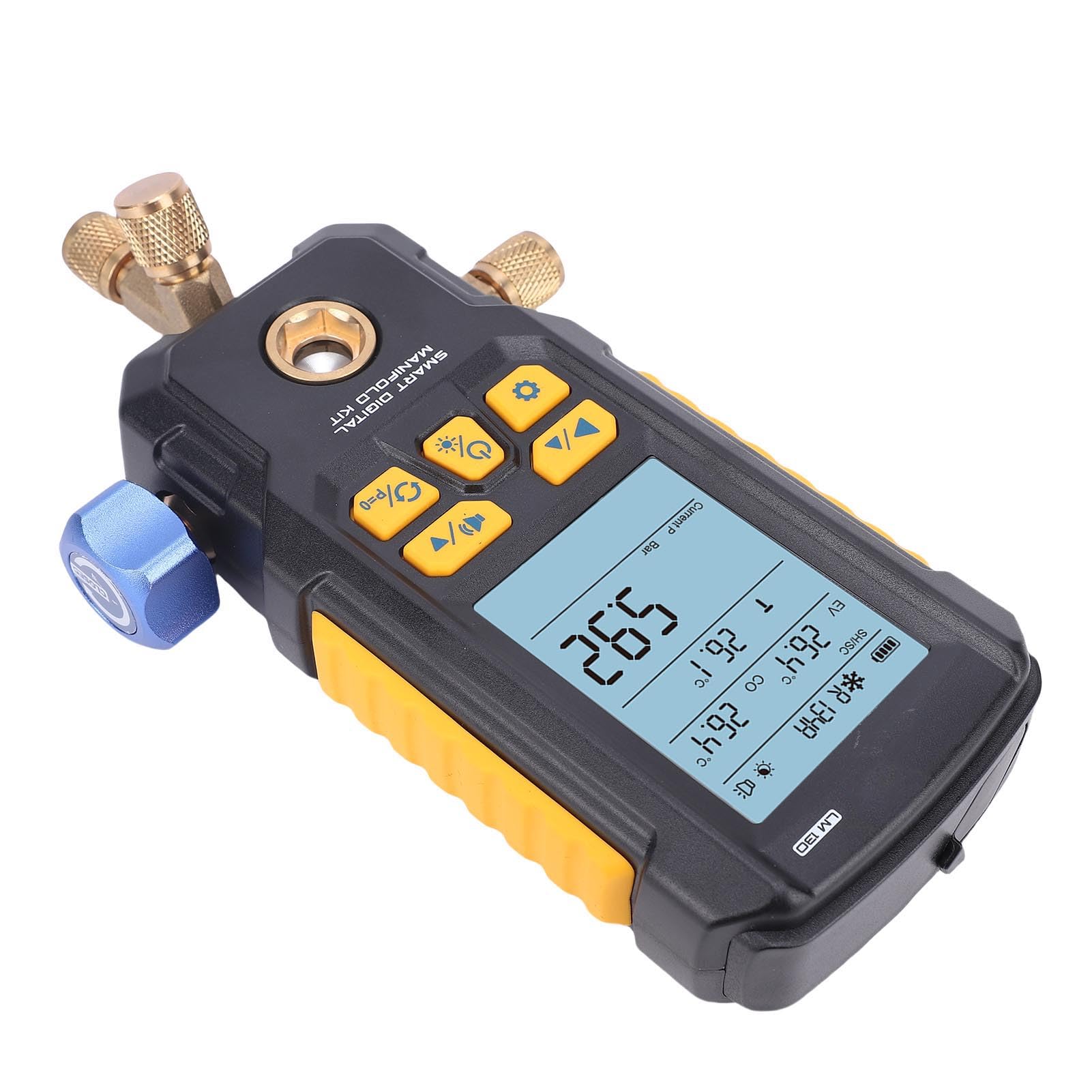 Vacuómetro Digital HVAC con Pantalla Transparente de 2,8 Pulgadas para Mantenimiento Preciso de la Refrigeración y Detección de Fugas - 0-870 Psi