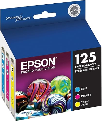 Miniatura 6 de Paquete de cartuchos de tinta de capacidad estándar ultra negro y color Epson T125120-BCS DURABrite