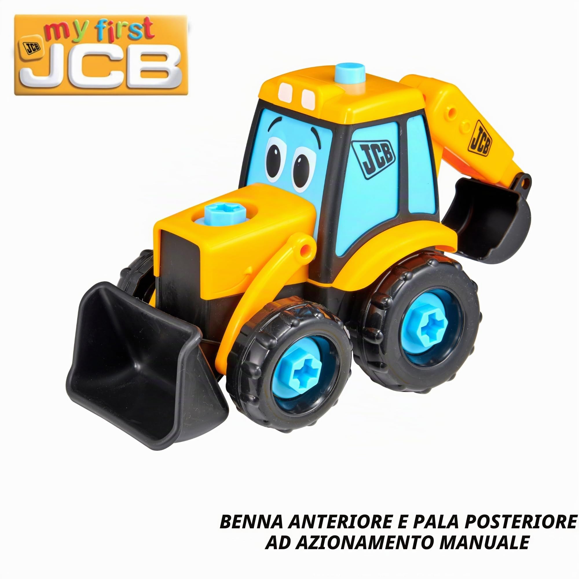 Teamsterz Il mio primo camion JCB Take Apart Joey Digger | Giocattolo Trapano a batteria e Giocattolo da costruzione rimovibile | Set di escavatori da costruzione da 16 pezzi | Età 18M+