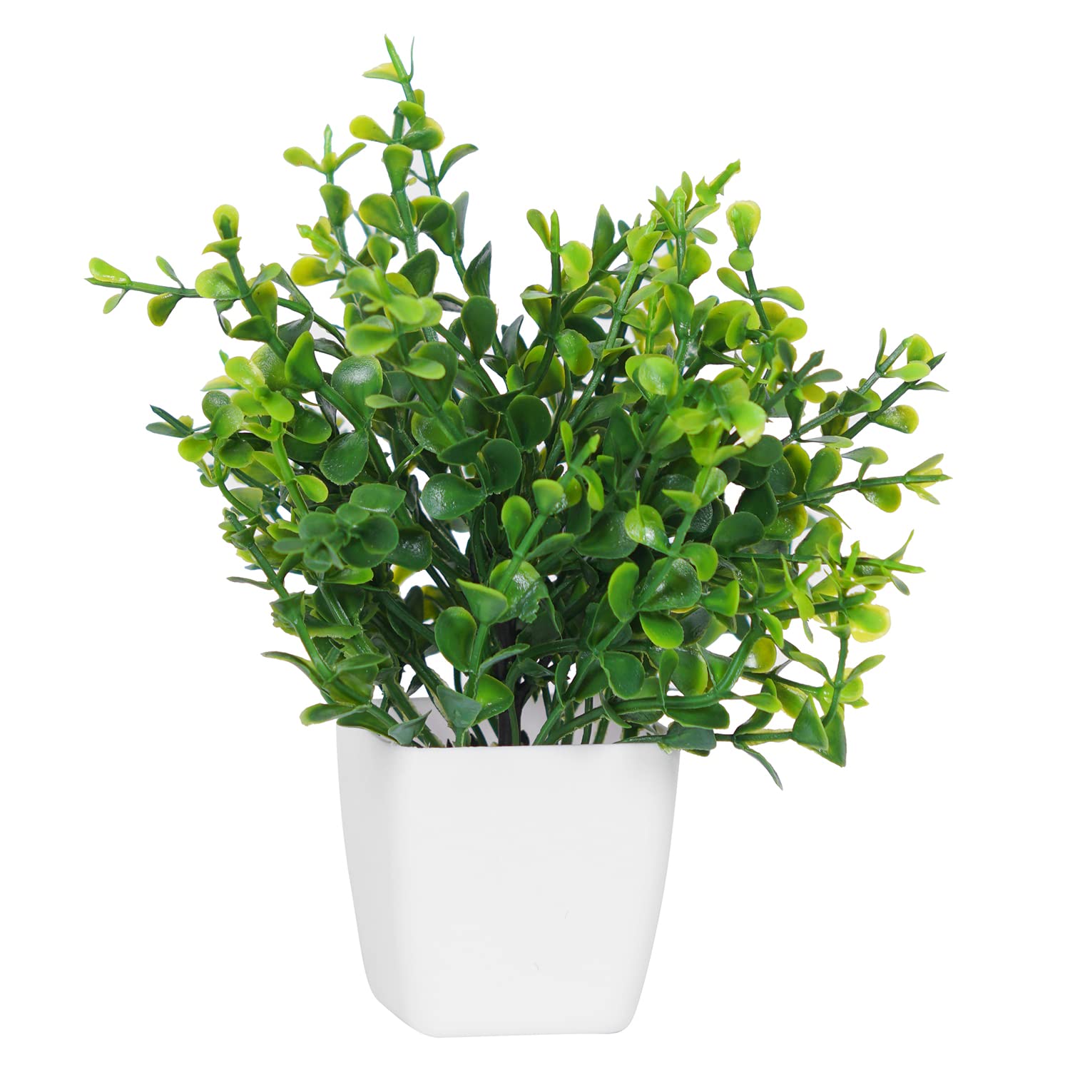 Dekorly Artificial Plants with Square Pot | Artificial Plants for Indoor Balcony Decor | Tabletop Desk Decoration | Fuax Plants for Home Office Decor (Multi-16) 3