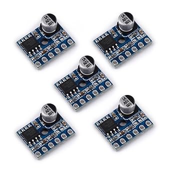 Teyleten Robot 5128 Amplifier Board 5W Class D Digital Amplifier Board Mono Audio Module Low Distortion 5pcs