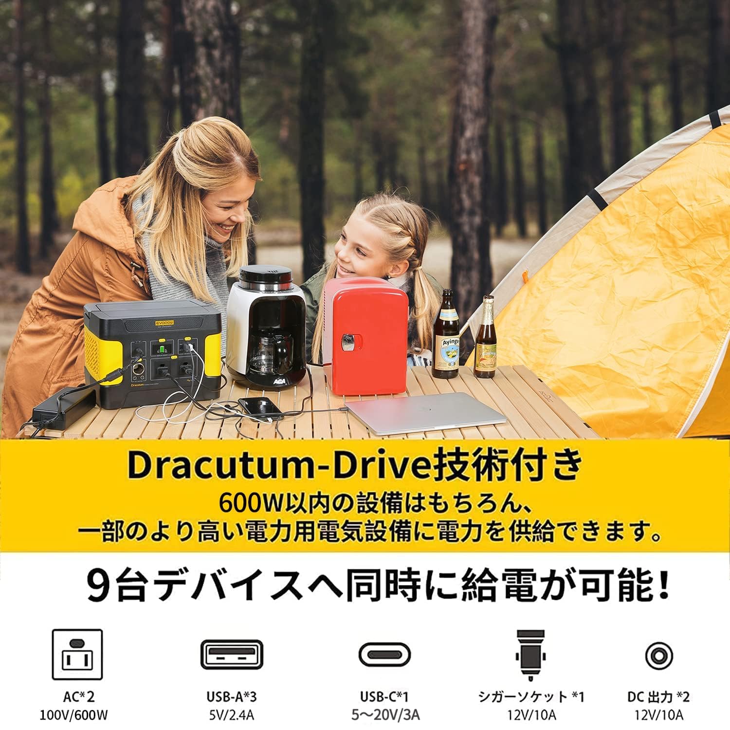 Amazon.co.jp: Evopow ポータブル電源 リン酸鉄 515Wh/160938mAh 大 