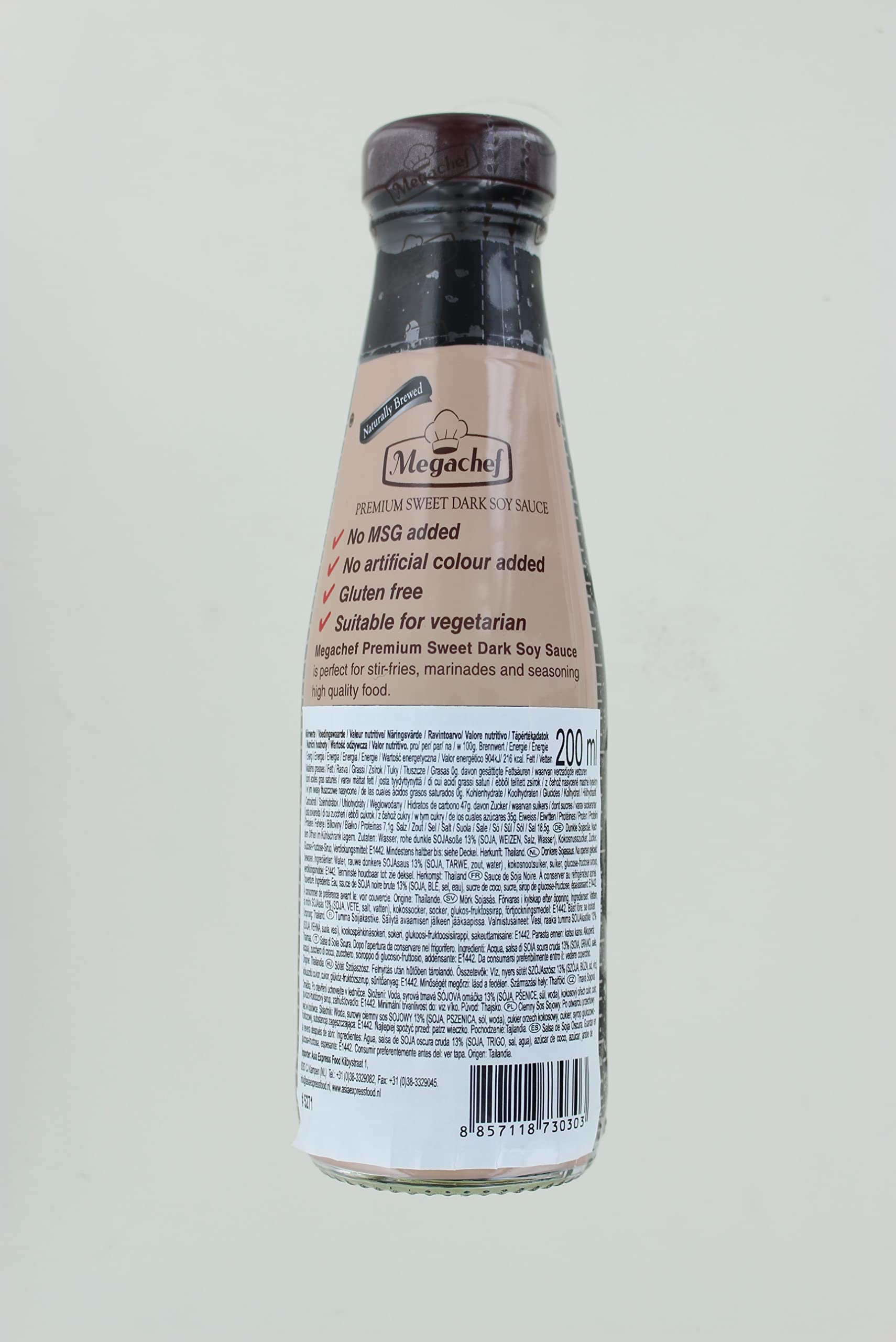 MEGACHEF - Susse Dunkle Sojasauce, 12er pack (12 X 200 ML)