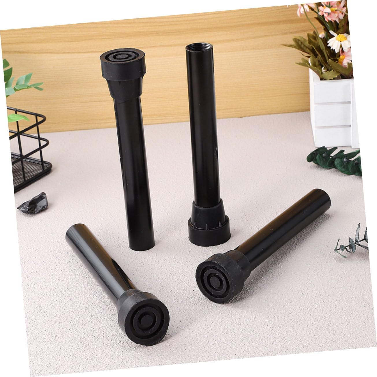 8pcs Trampoline Non-Slip Leg Covers Rubber Trampoline Foot Pad Protectors Universal Replacement Parts for Safety and Stability