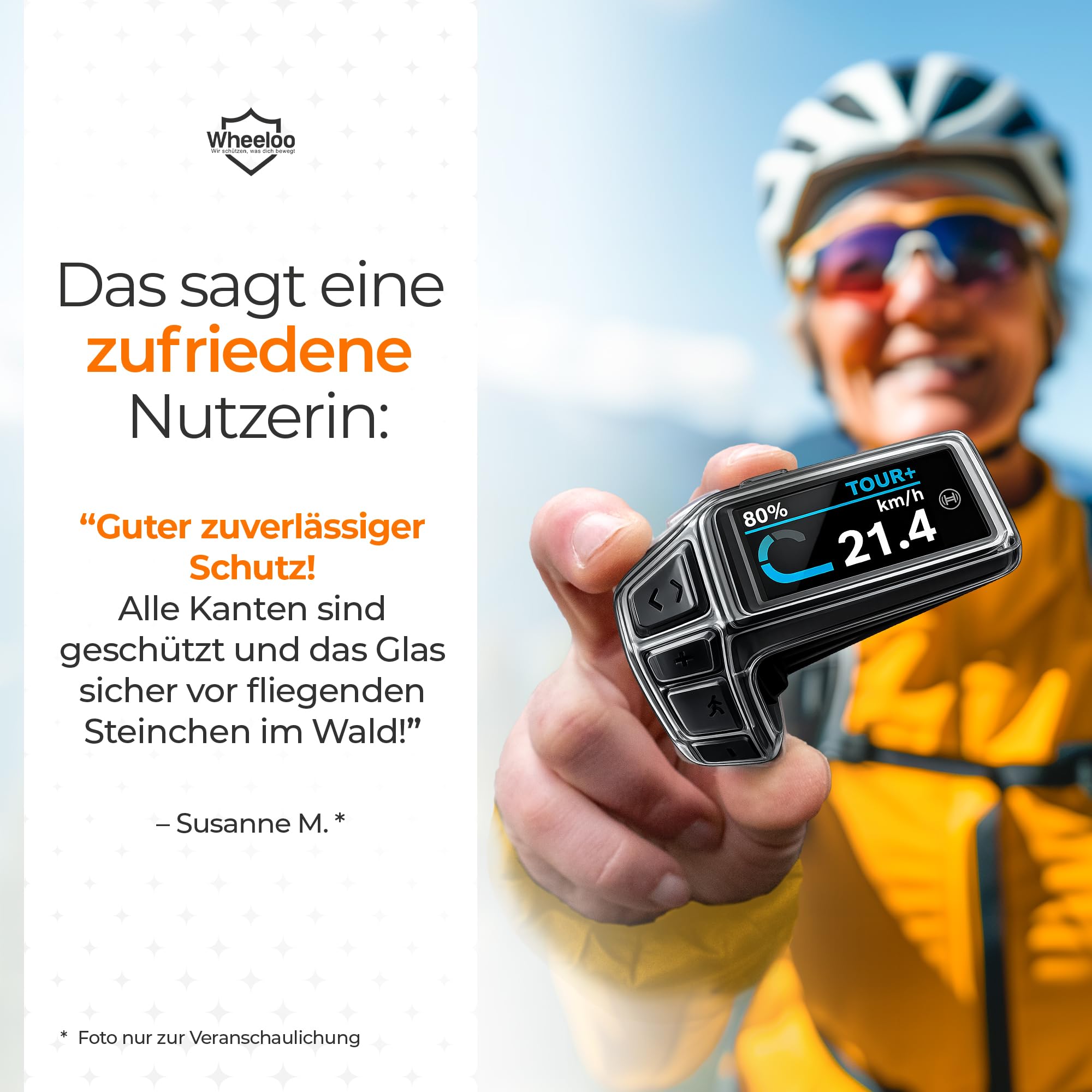 Schutzhülle für Bosch Purion 200 I wasserdicht & transparent I Ebike Display Schutz gegen Kratzer & Wasser I E-Bike Monitor Displayschutz I Fahrrad Computer Abdeckung I E Bike Zubehör WHEELOO
