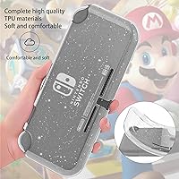 Vista 4 de DLseego Carrying Case for Nintendo Switch Lite, Newest Design Portable Travel Carrying Case 4 in 1 Accessories Kit with 1 Pcs Glitter Case, 2 Pcs