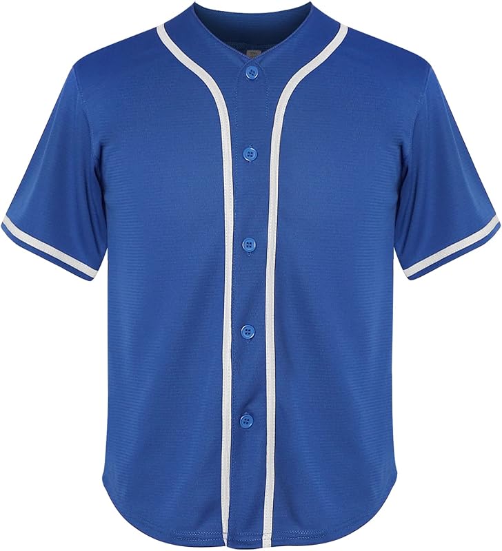Phoneutrix Youth Blank Baseball Jersey Boy's Hip Hop Short Sleeve Shirts Kid's Sports Uniforms Jersey