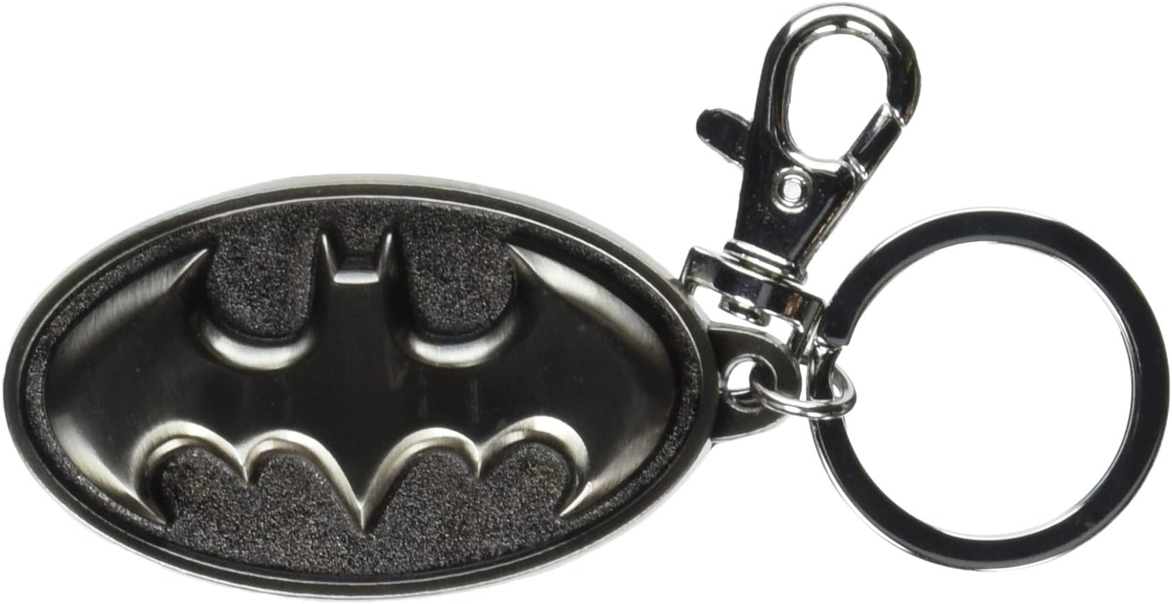 DC Batman Logo Pewter Keyring Silver, One Size