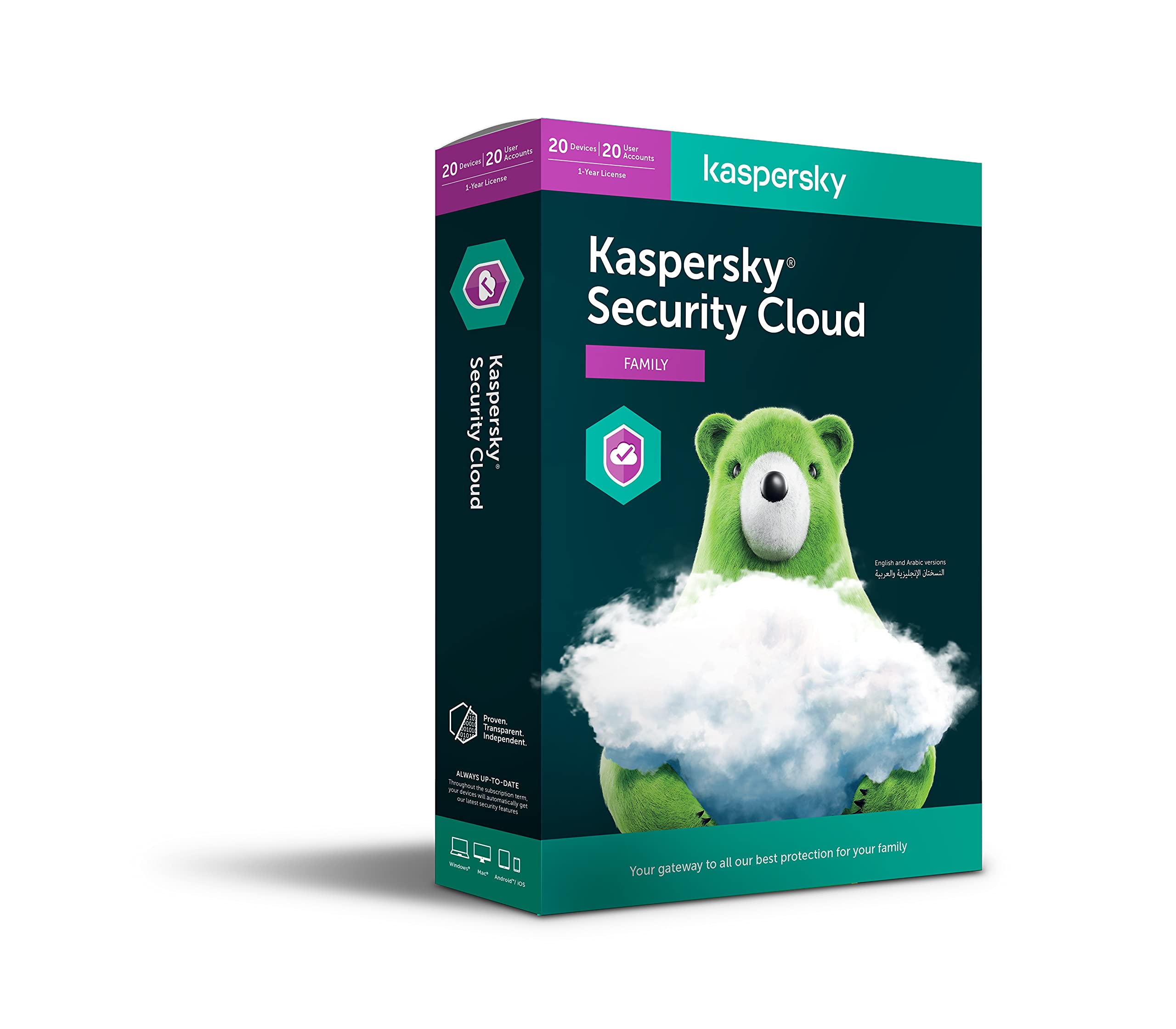 Kaspersky Security Cloud - Family | 20 Devices | 1 Year | Antivirus,Internet security, Password Manager Included | PC/Mac/iOS/Android