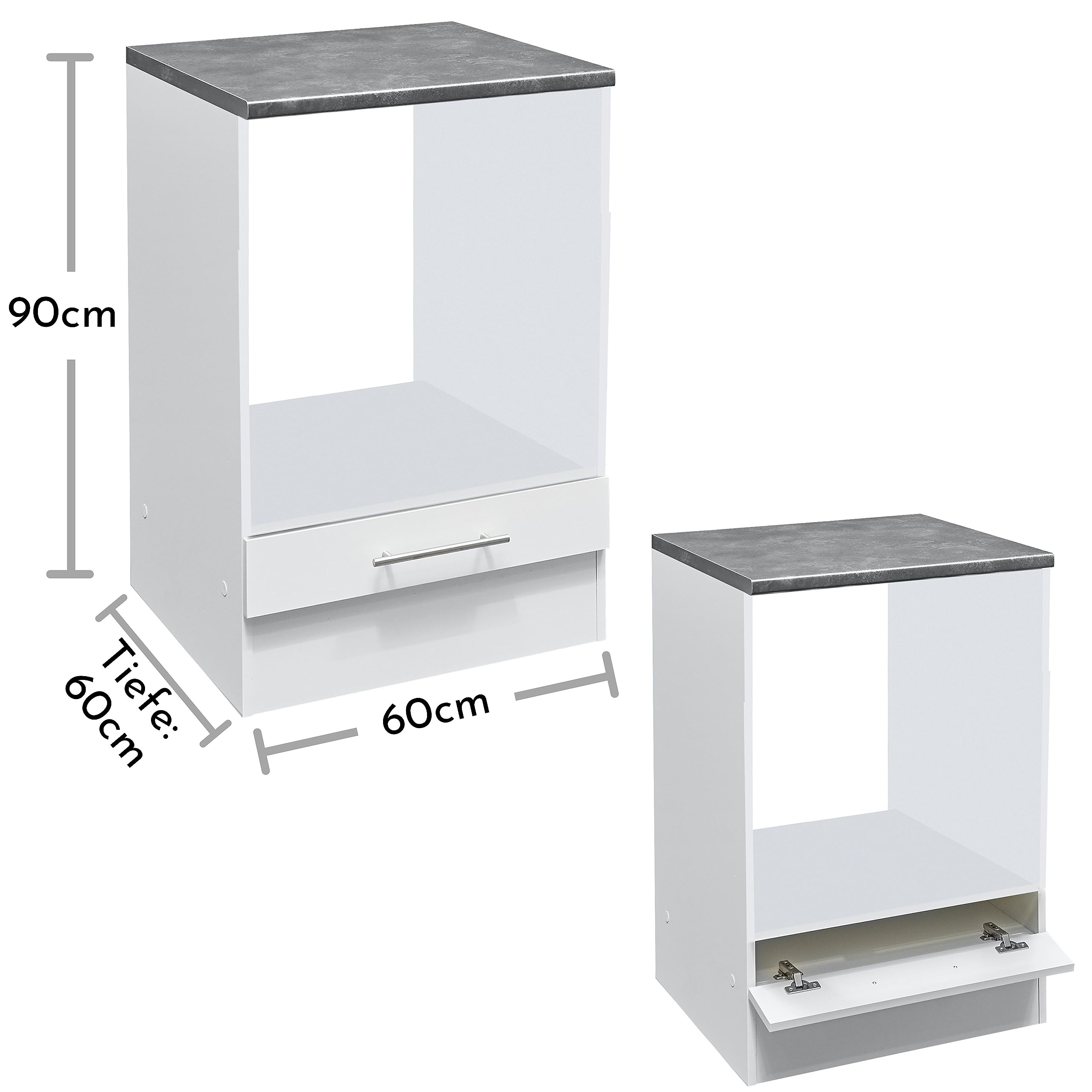 Optifit Klassik60 onderkast met 1 deur en 1 lade 84,5(h) x 50(b) x60(d) cm met werkblad kopen? | Keukenkasten