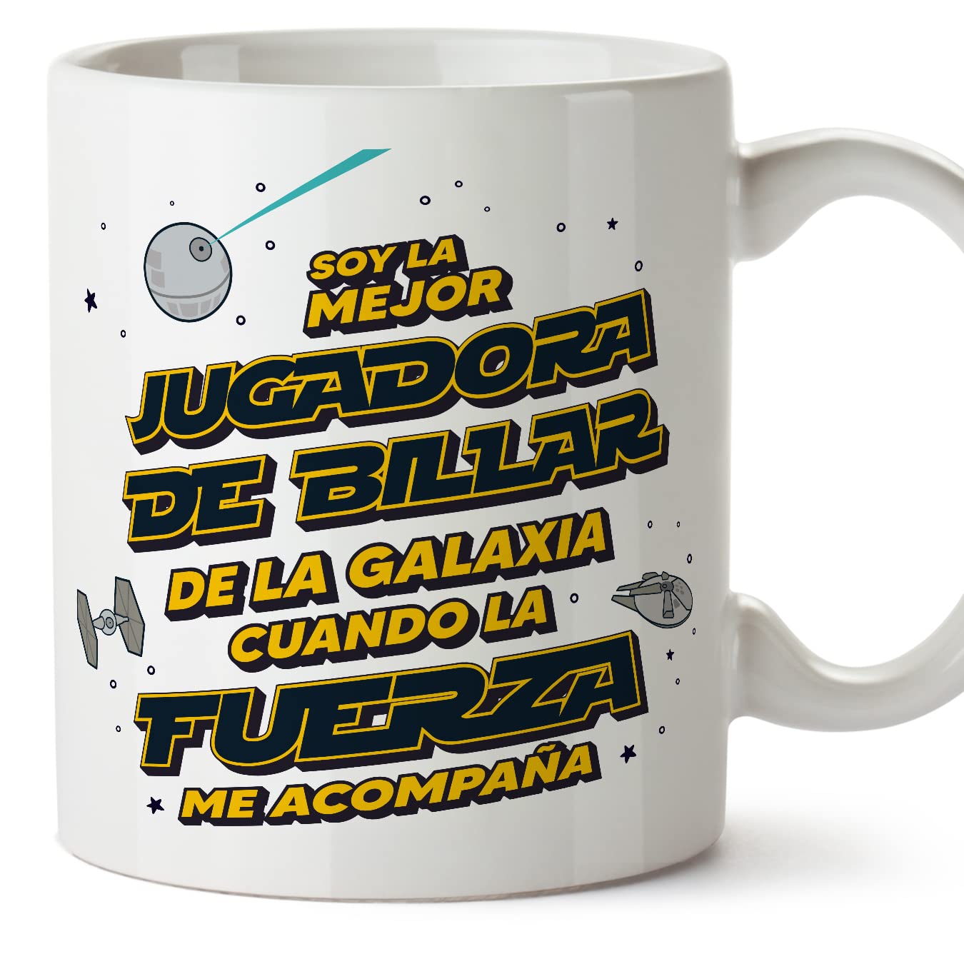 MUGFFINS Tazas para JEFE hombre - En Español - Mejor de la Galaxia Cuando Fuerza me Acompaña - 11 oz / 330 ml - Regalo original y divertido — view 114