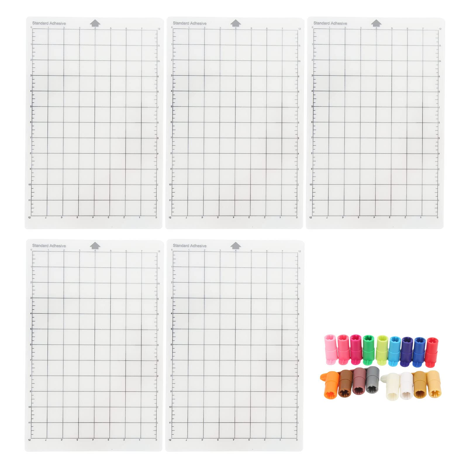 Kit tapis de découpe adhésif et adaptateurs de stylo anti-dérapant pour traçage de précision
