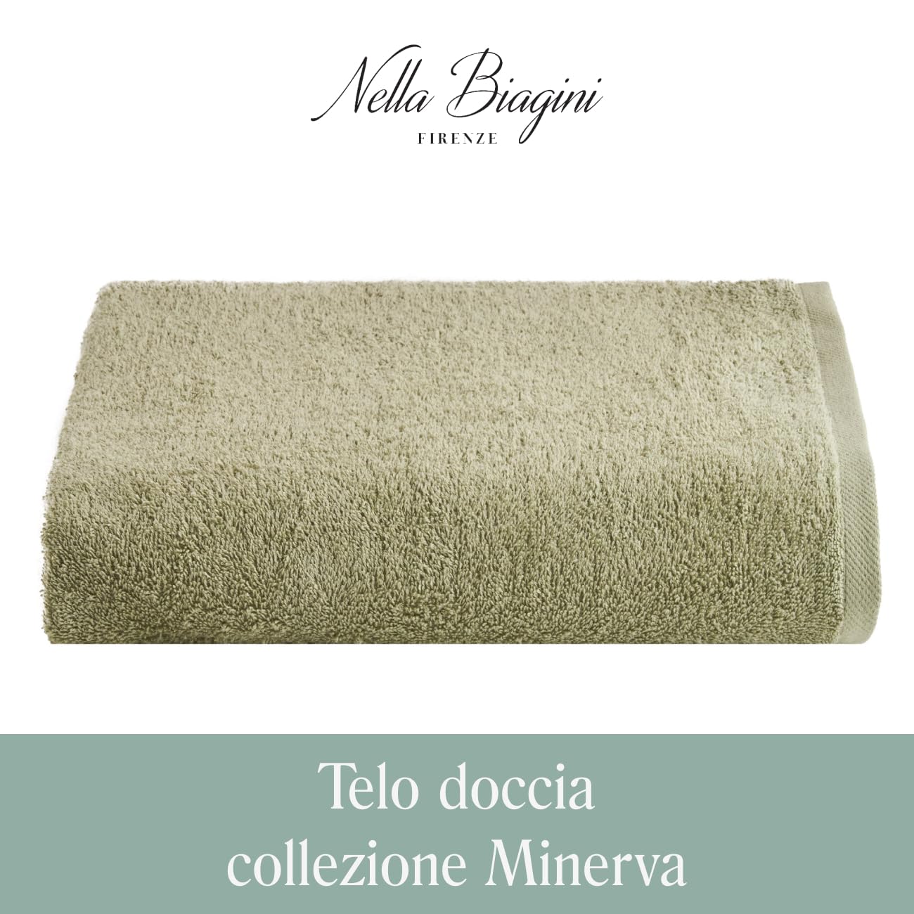 NELLA BIAGINI Telo Doccia Grande, Telo Bagno, 150x100 cm, 100% Spugna di Cotone, 420 gr/mq, per Sauna e SPA, Morbido, Assorbente, Resistente, Tinta Unita. Modello: Minerva