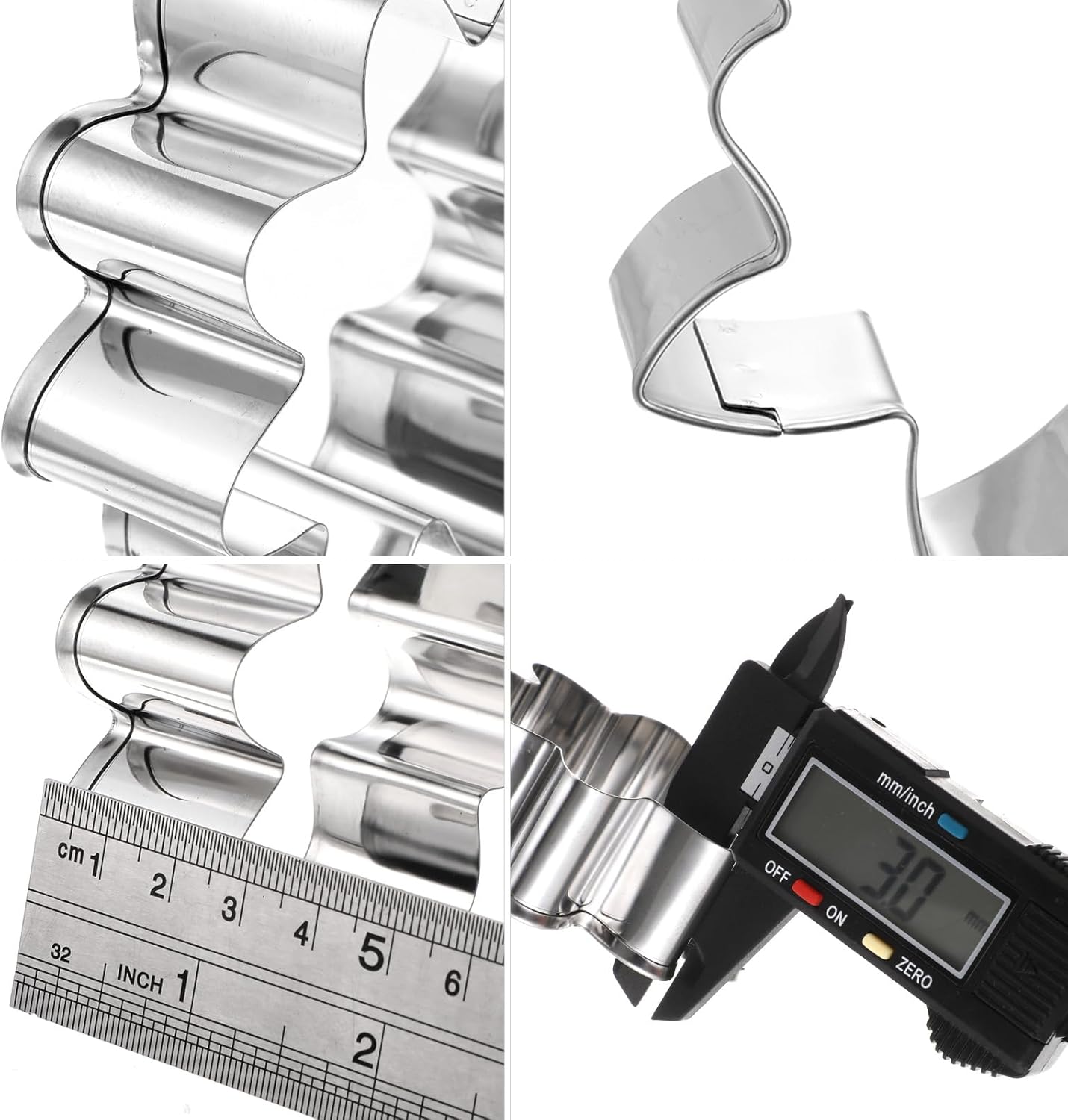 7PCS Flower Cookie Cutter Set, Stainless Steel Summer Floral Cookie Cutter, Daisy, Lily, Rose, Tulip, Oak Leaf and Butterfly Fondant Biscuit Cutters, Christmas DIY Baking Tool for Homemaking Cookie - Image 3