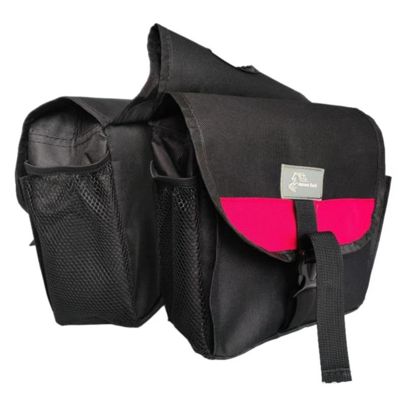 Saddle Bag with Mesh Pockets Secure Saddle Storage Bag Adjustable for Equestrians, Horse Riders, Trail Rides, Stable Work, Horseback Riding-image-25