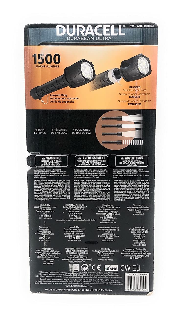 Duracell Durabeam ULTRA 1500 Lumens Flashlight with 4 Settings Buy