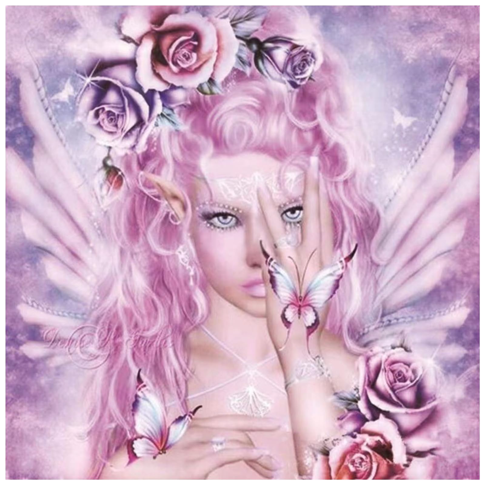 40x40cm Rose Elfe Diamond Painting Große Erwachsene Kinder D