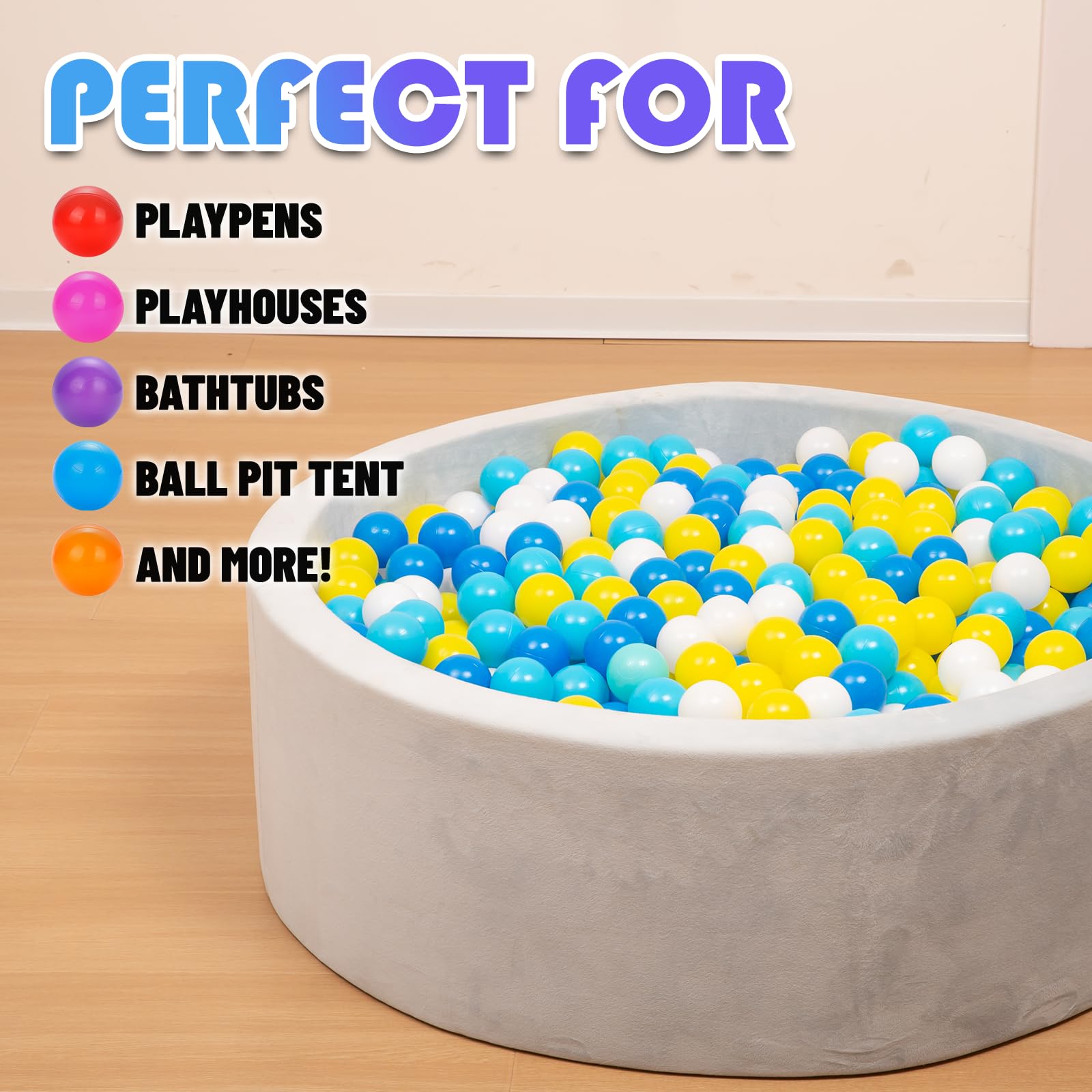 Play Balls Ball Pit Balls 500 Multicolour Ball Pit Balls Kids