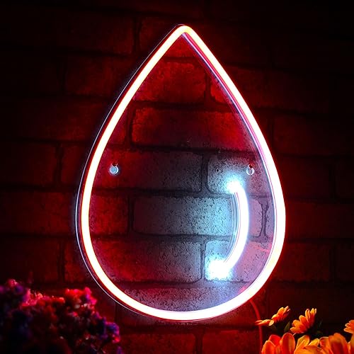 Miniatura 4 de AdvPro Muestra de neón LED de silicona de la flexión de la gota de agua - blanco - st16s32-fnu0070-w