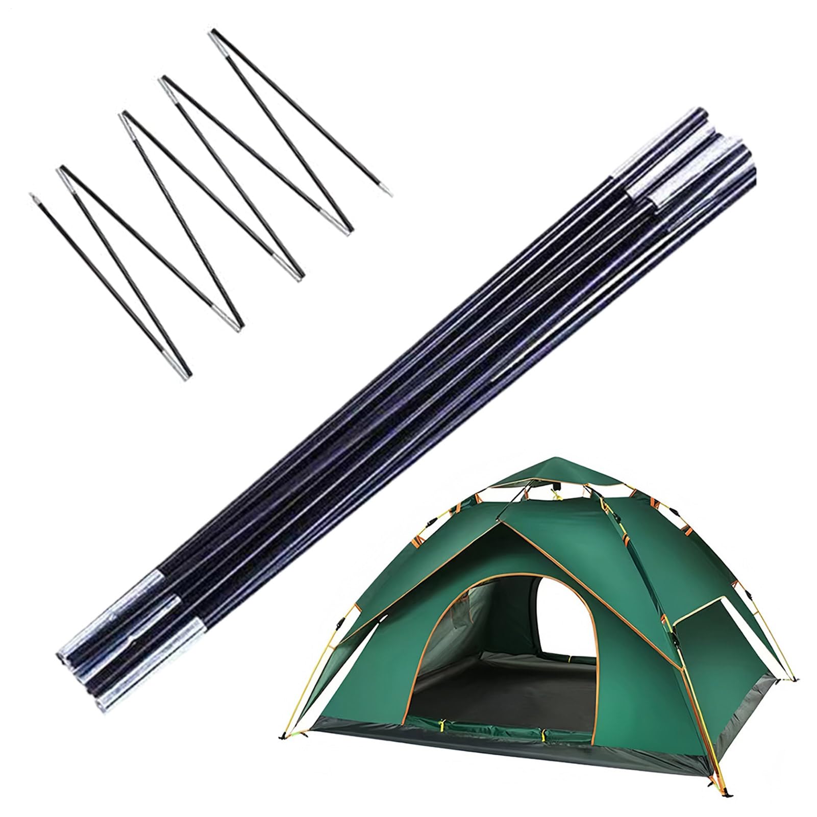 Sostituzione dei pali della , pali di sostituzione della ,Pole da per escursioni e campeggio - Attrezzatura da campeggio regolabile portatile e flessibile per avventure di caccia all'aperto in spiaggi