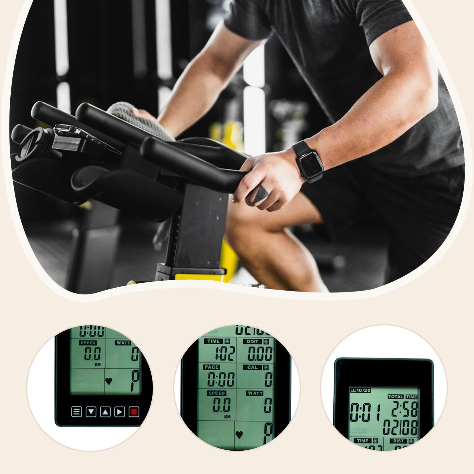 Compteur de Vélo Professionnel, Facile à Lire, Multifonction, Accessoires pour Tapis de Course, Vélo D'appartement, Podomètre