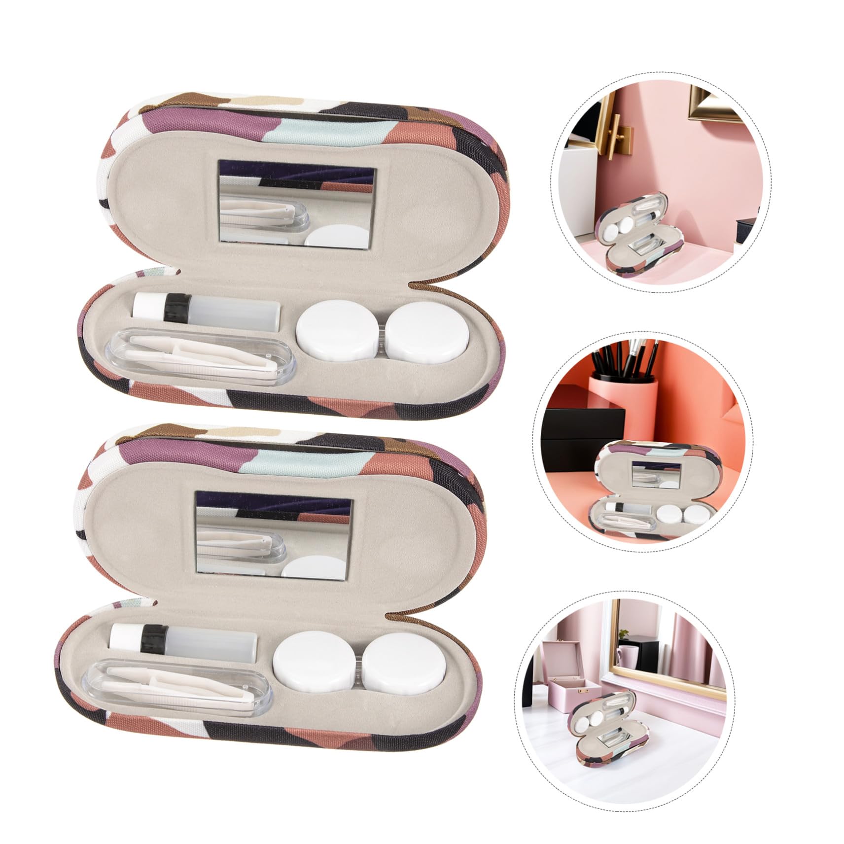 Lot De 2 Étuis À Lunettes Unisexes À Double Usage Étuis De Voyage Pour Lunettes Pour Ranger Pochettes
