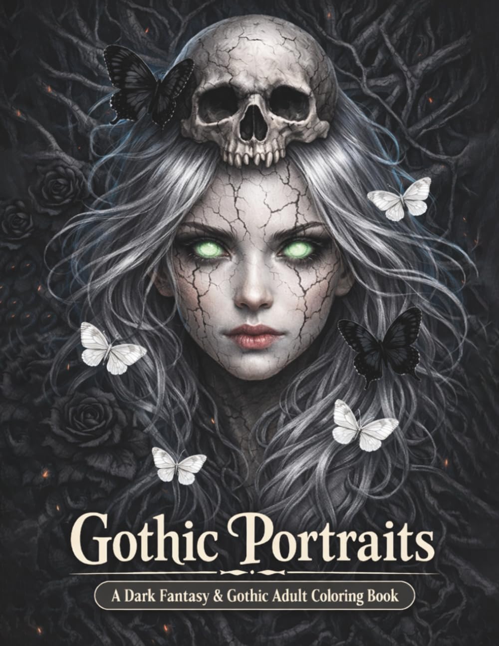 Gothic Portraits: A Dark Fantasy and Gothic Adult Coloring Book