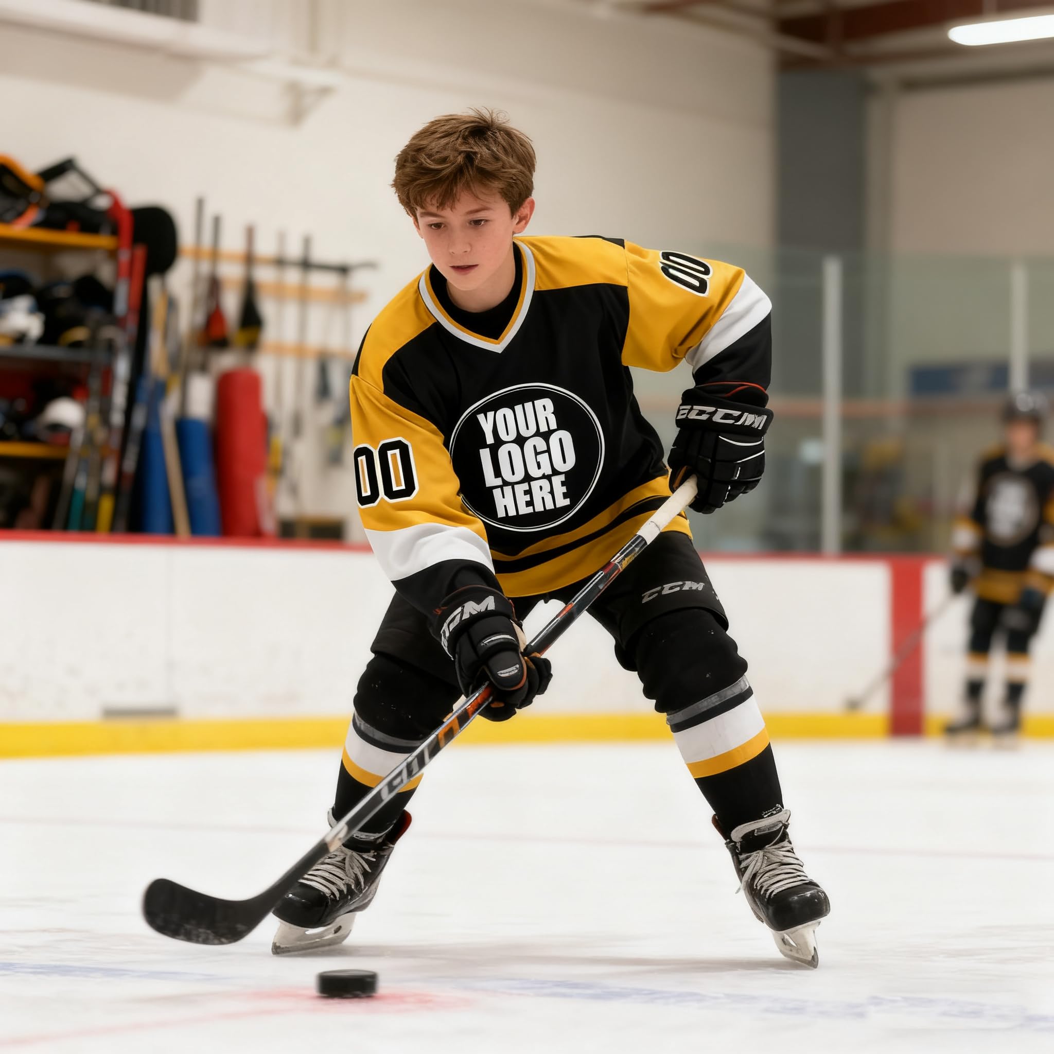 Maillot de Hockey personnalisé à Manches Longues avec numéro, nom et équipe pour Hommes, Femmes et Adolescents