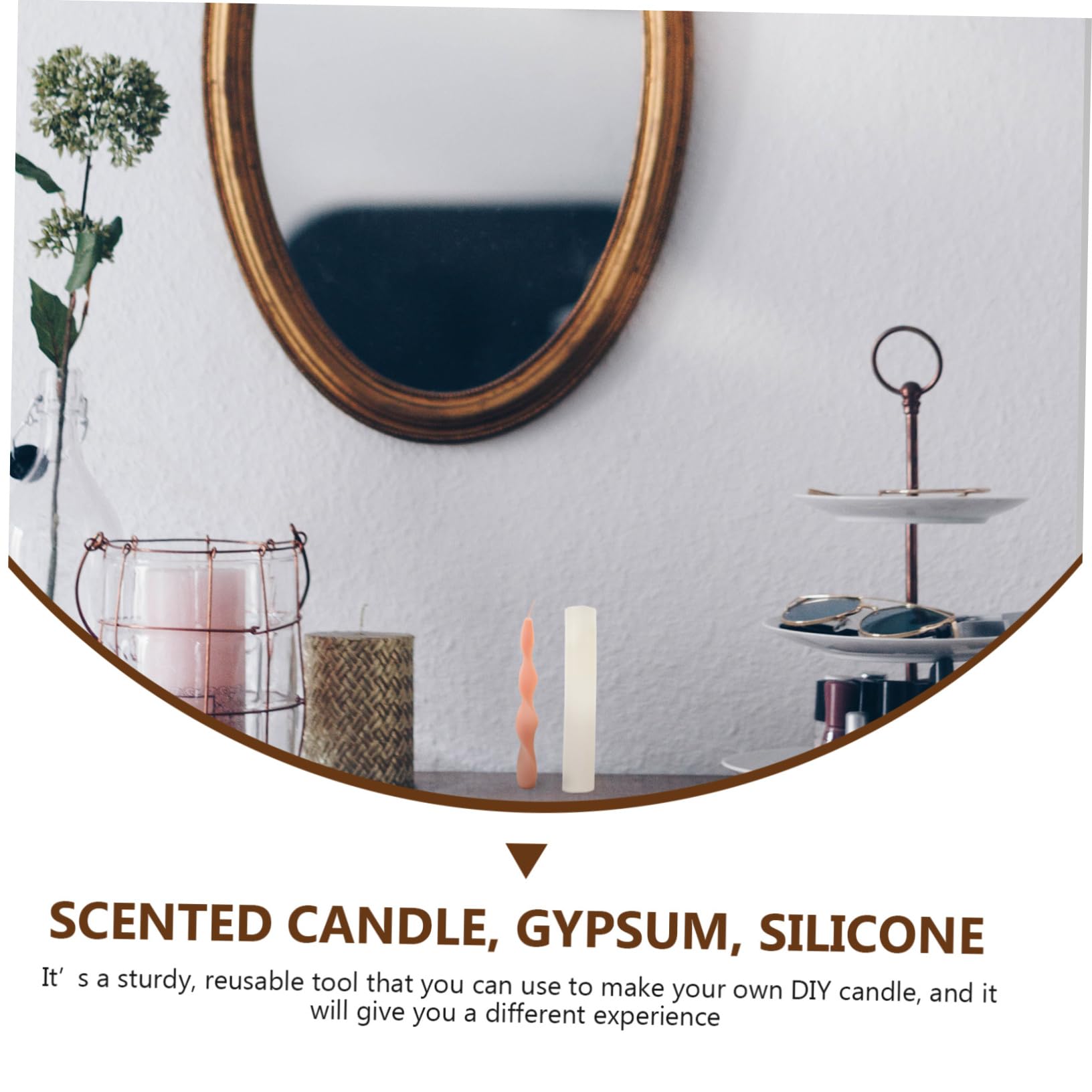 Gadpiparty 3 Piezas Molde de Silicona para Velas Diy con Diseño Geométrico Molde Creativo para Fundición de Cera y Fácil de Limpiar para Manualidades Familiares