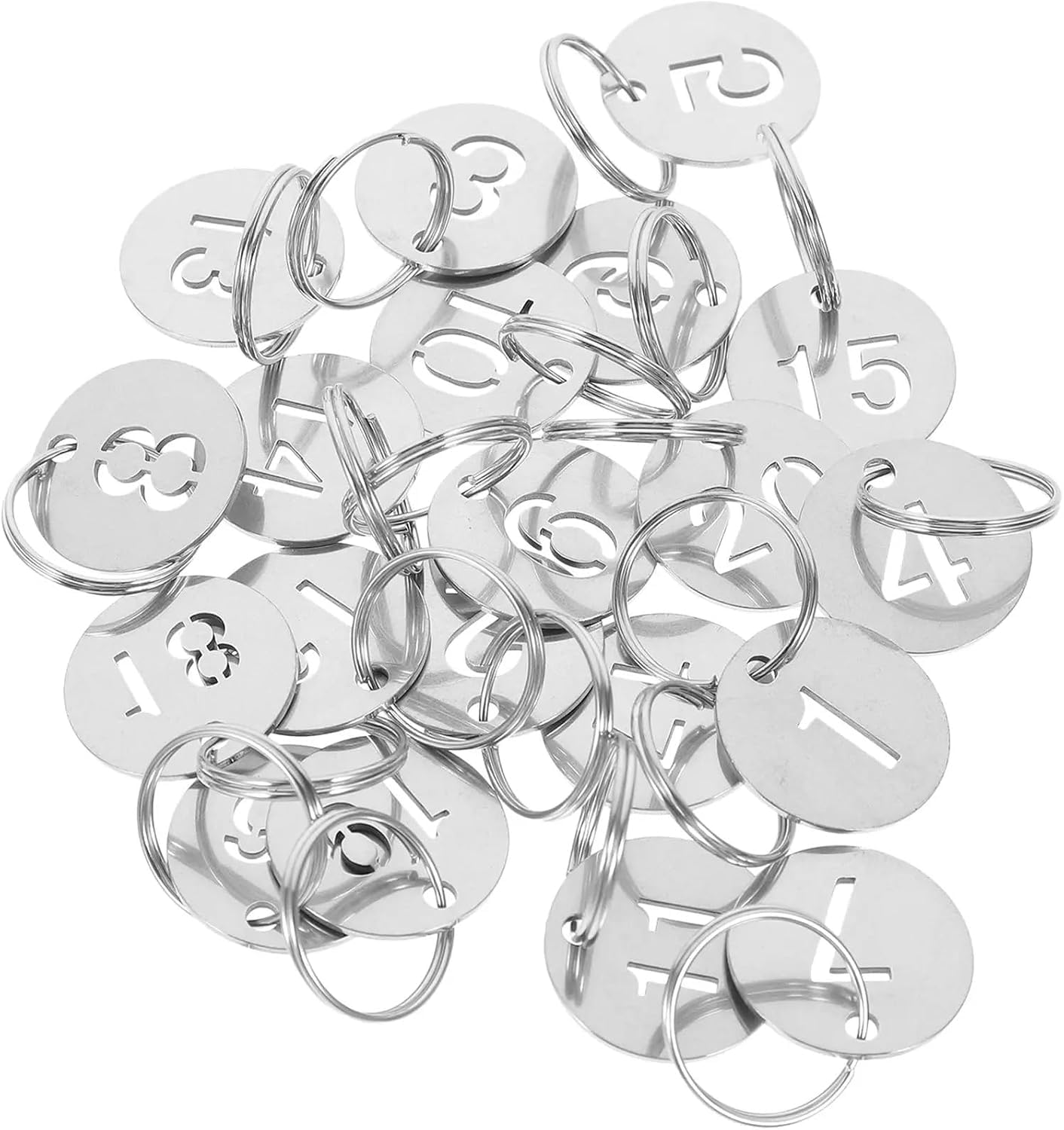 Nummernschilder aus Edelstahl mit Ringen