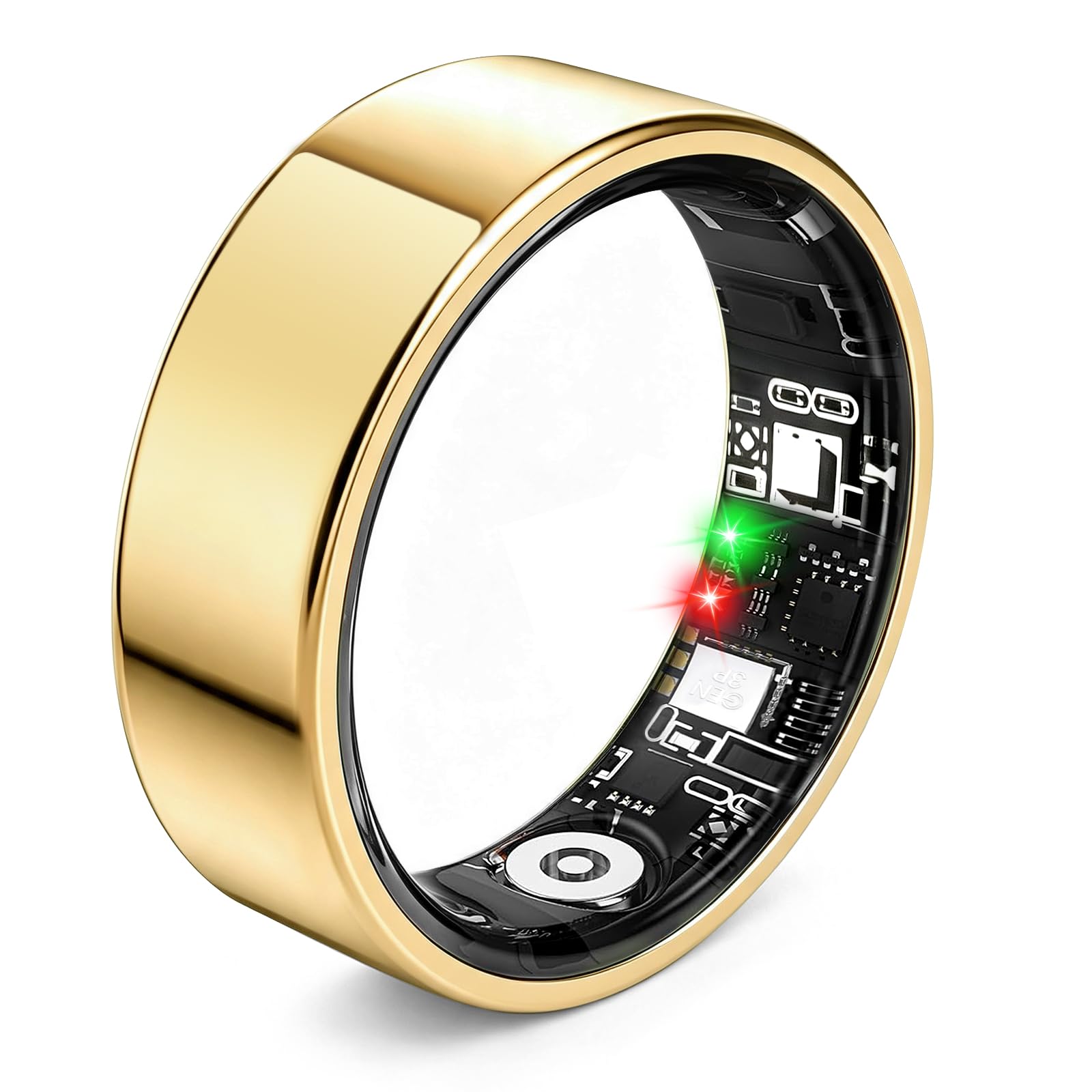 Smart Ring Health Tracker for Women Men, 80M Waterproof Fitness Ring Global Recycled Standard Global Recycled Standard Global Recycled Standard