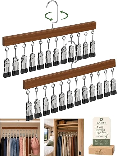 Vertical Hangers Multi Jeans Organizer for Closet Leggings Wooden Pants