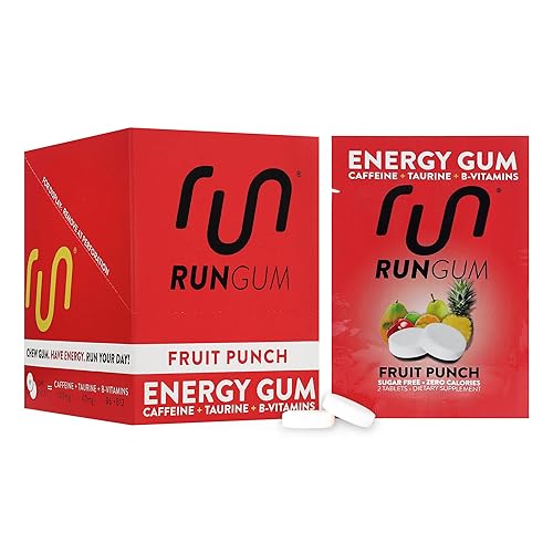 Vista 16 de RUN GUM Cinnamon Energy Gum 50 mg de cafeína, taurina y vitaminas B por pieza, 24 piezas (paquete de 12), 2 piezas = 1 café o bebida energética, sin