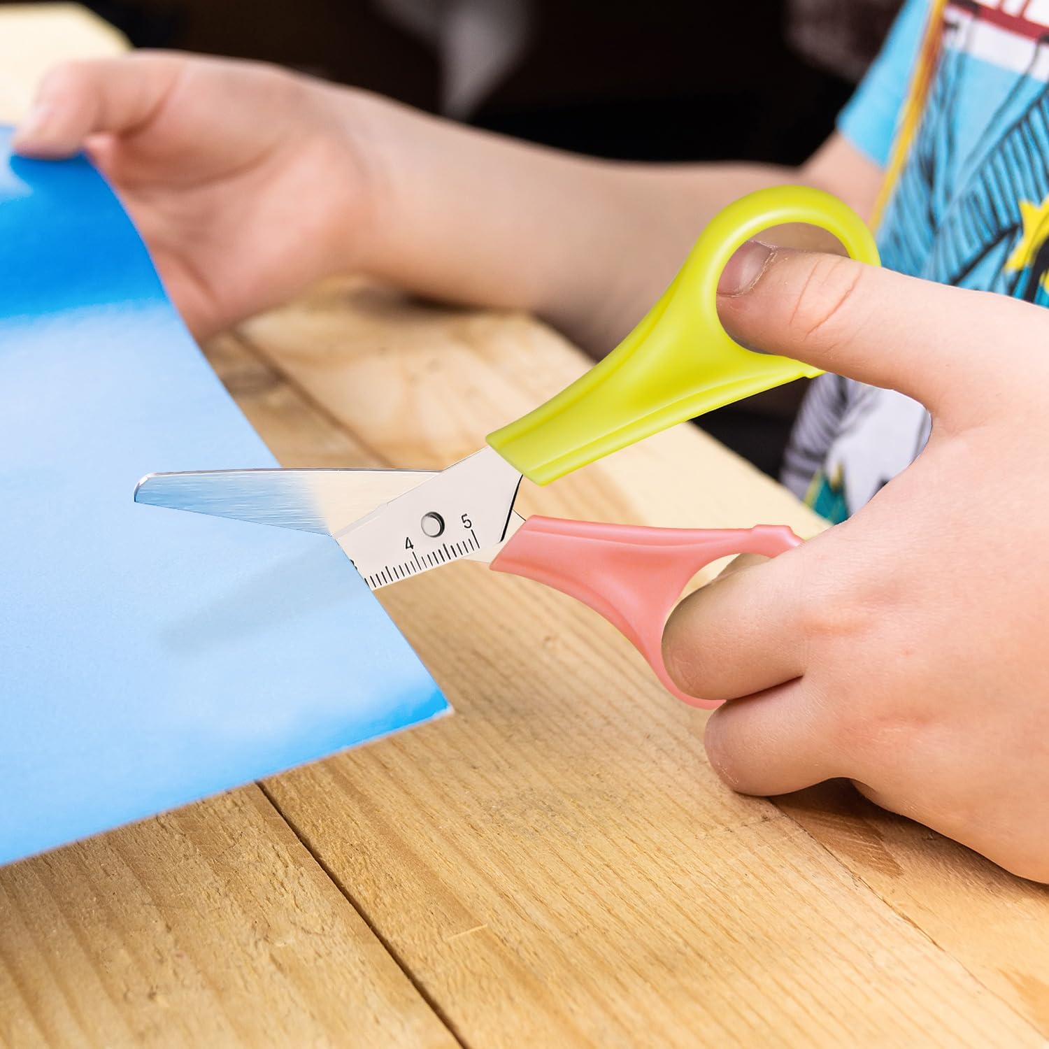 Lot de 45 ciseaux de sécurité pour enfants, 12,7 cm, poignées confortables, ciseaux d'étudiant, ciseaux d'artisanat pour tout-petits, ciseaux pour salle de classe, bureau, école, maison