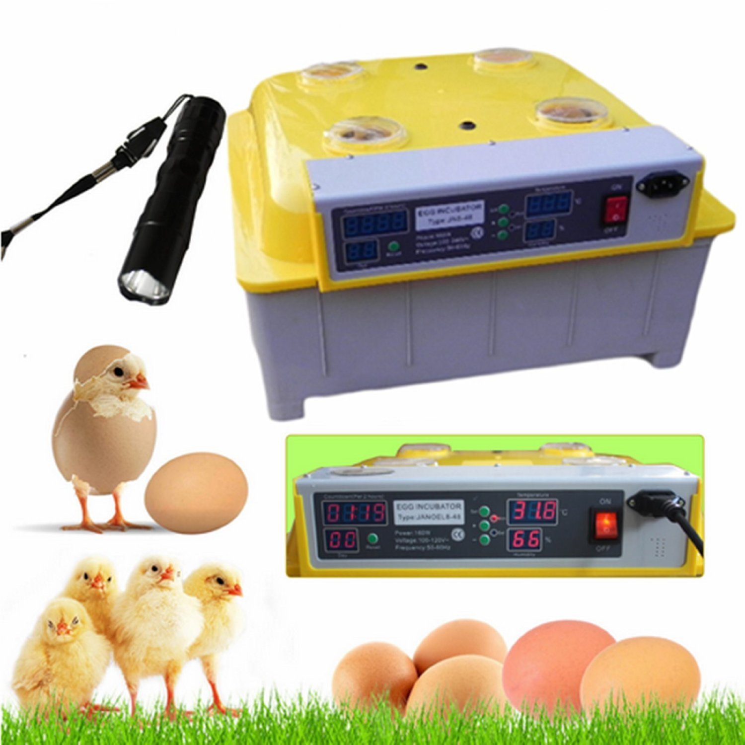 48 Eggs Digital Automatic Incubator Hatcher