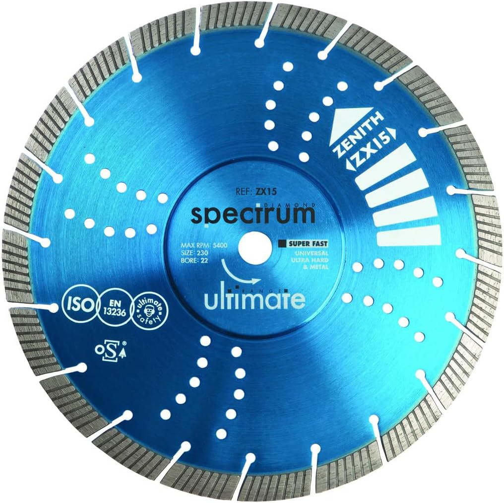 Ultimate Zenith Diamond Blade - Universal / Ultra Hard - 230/22.23mm