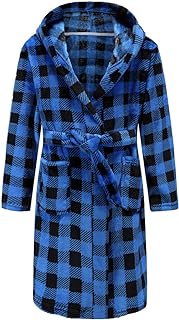 Boys Girls Bathrobes Soft Hooded Bathrobes Sleepwear robe...