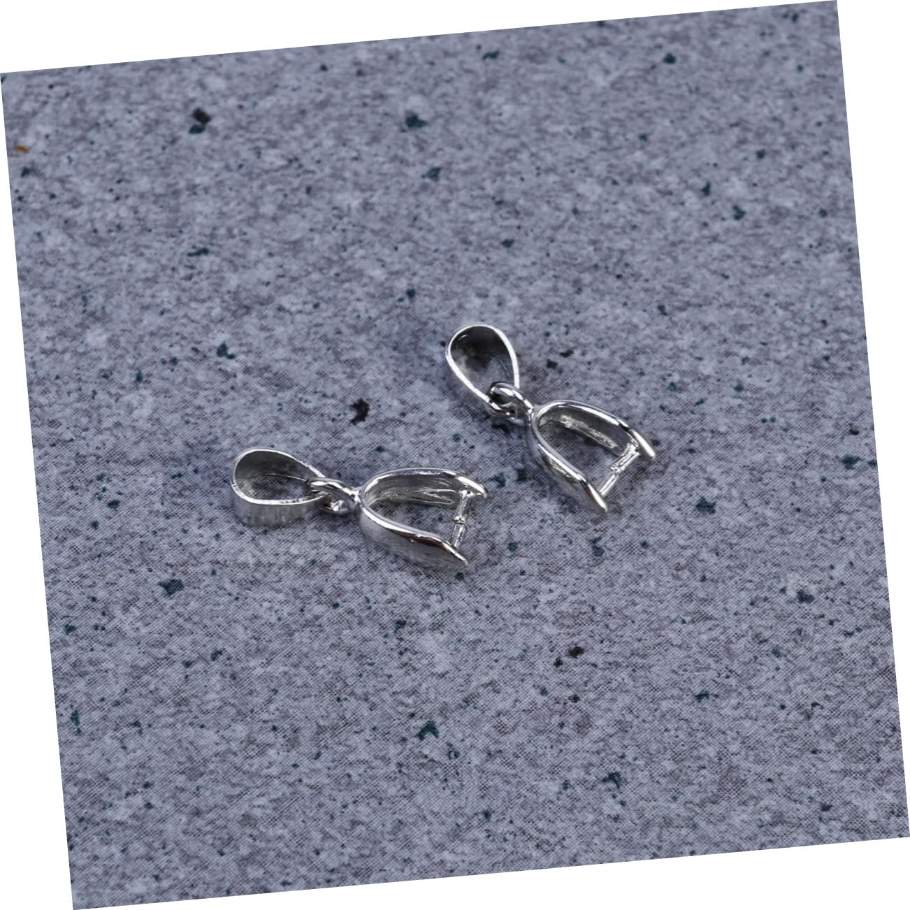 SHINEOFI 300piezas Conectores De Colgante De Metal Para Joyería Accesorios De Enganche Pinch Clasp Color Plata Perfectos Para Creaciones Únicas De Collares y Pulseras
