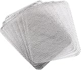 Luxshiny BBQ Grill Mesh Mat: 10Pcs Disposable Aluminum Grill Topper Broiler Net Pans Non-Stick Cooking Grid Grates Pad Baking Tools for Outdoor Camping Barbeque Picnics Backpacking Backyards