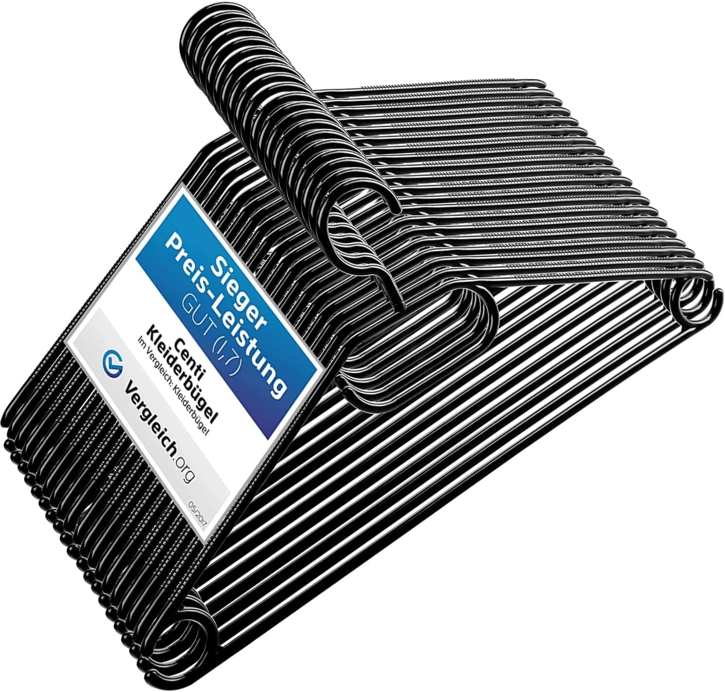 TOPPERFUN Kleiderbügel Clips 400 Stück - 8 Größen XXS-XXXL Schwarz