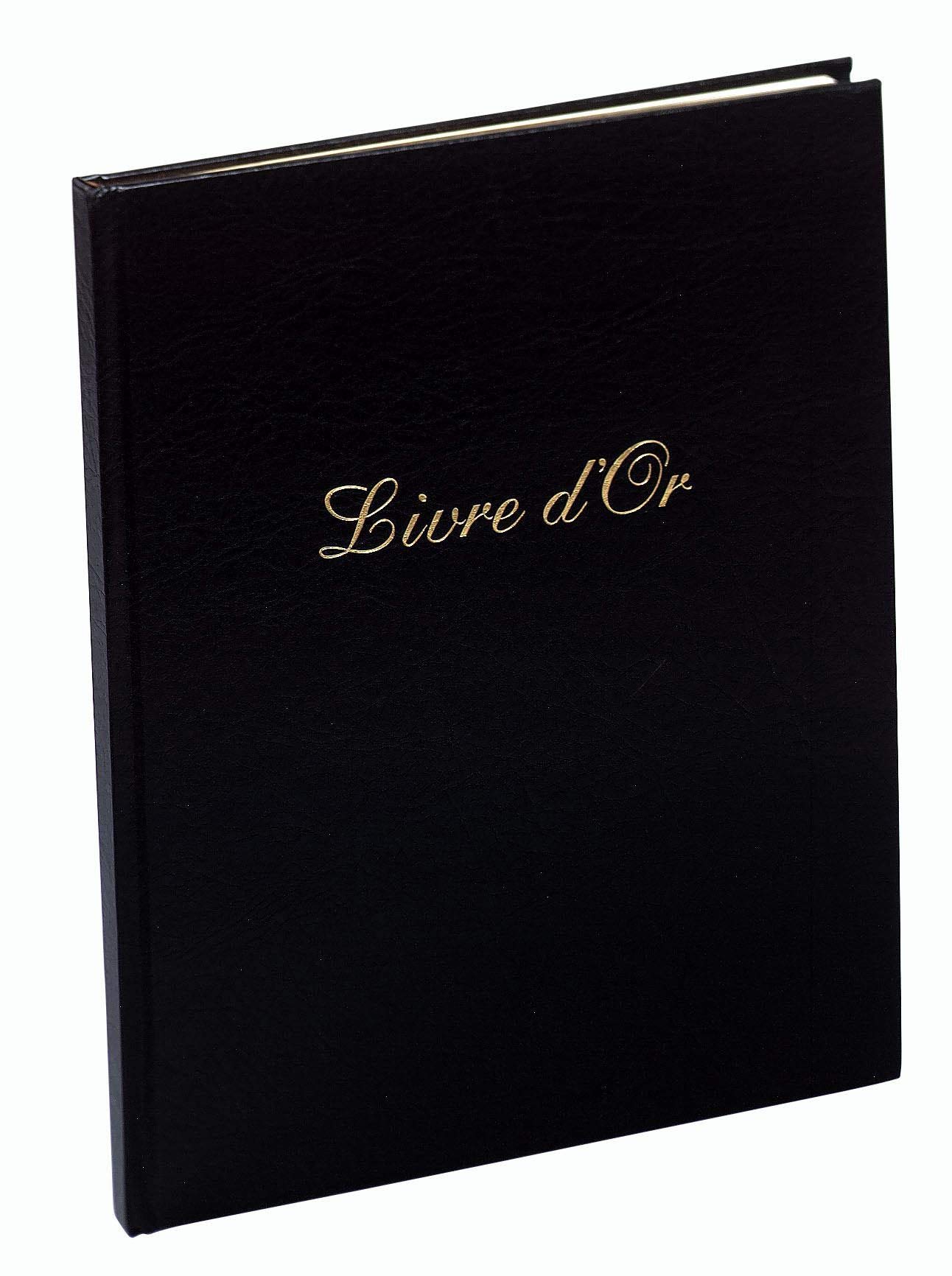 Exacompta, Ref. 4981E, 1 imitation leather guest book, Vertical format: 27 x 22 cm, Gold edge with title in gold letters - Image 2