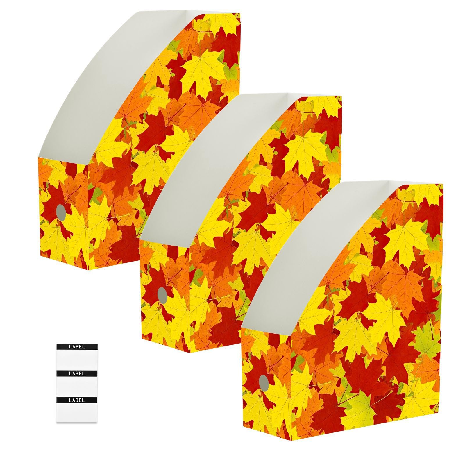 Élégant organiseur de dossiers en forme de feuille d'automne rouge, salle