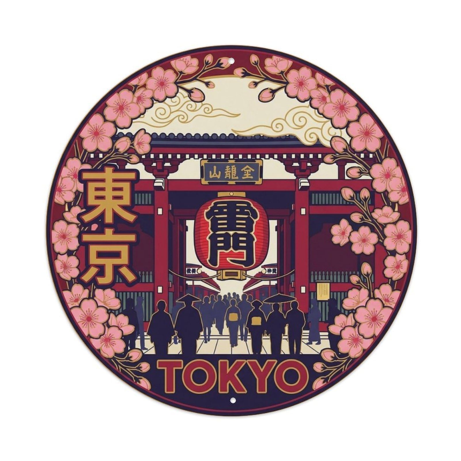 Tokyo Japan Capital Travel Retro Festival Culture Metal Tin Sign