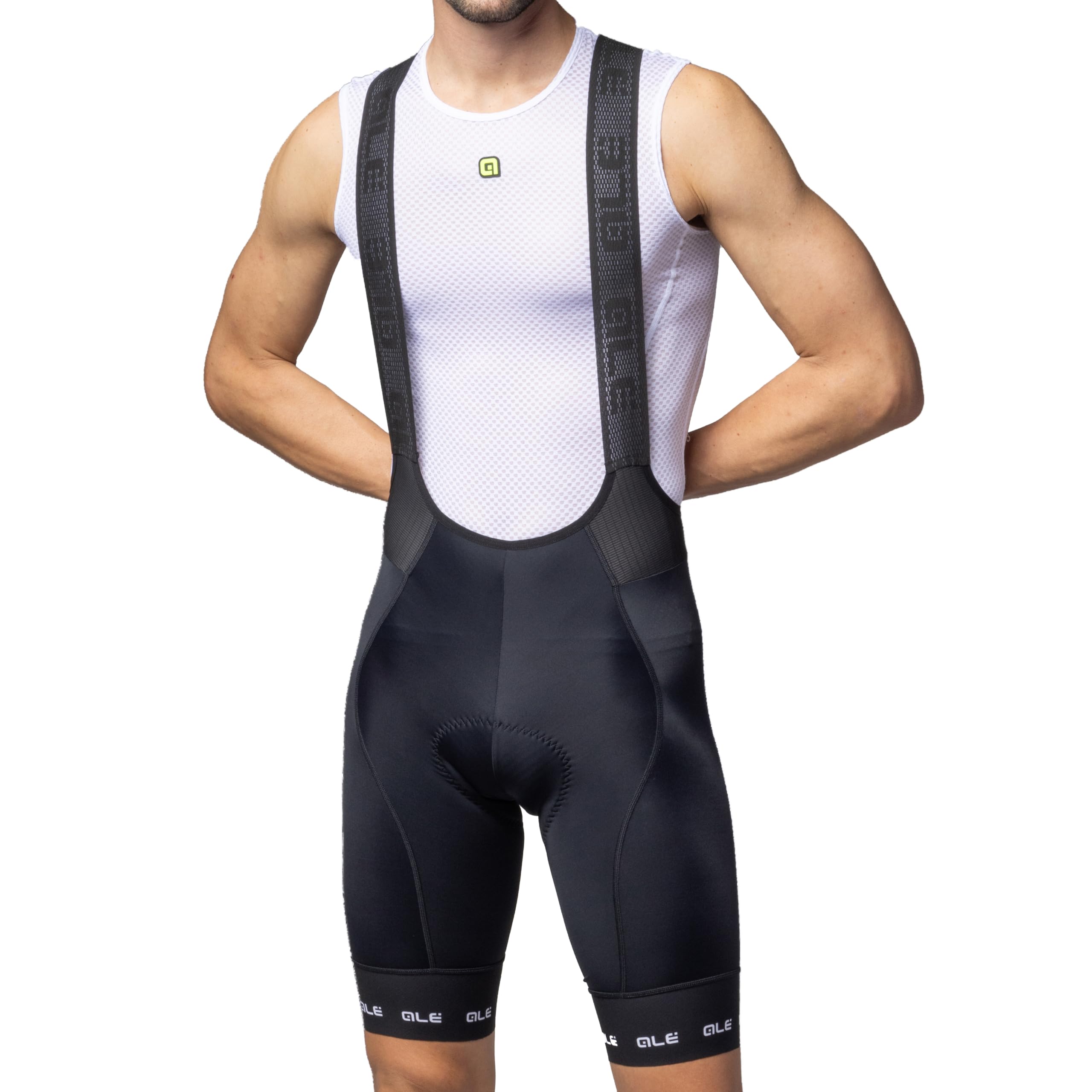 Alé Cycling Men's PR.E Strada 2.0 Bib Shorts, White, L